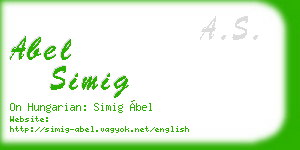 abel simig business card