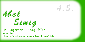 abel simig business card